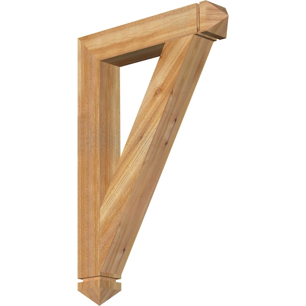 Ekena Millwork Traditional Arts & Crafts Rough Sawn Bracket, Western Red Cedar, 4"W x 24"D x 36"H BKT04X24X36TRA03RWR - main